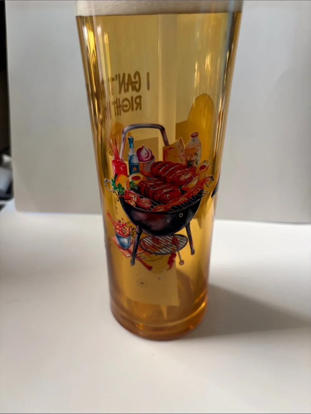 Hot Dad Stuff 24 oz Faux Beer Flip Straw Tumbler